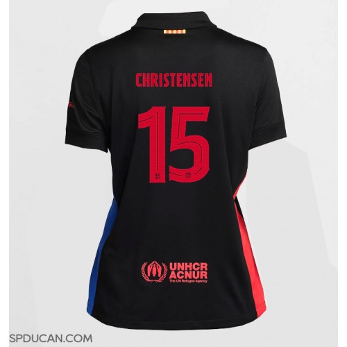 Zenski Nogometni Dres Barcelona Andreas Christensen #15 Gostujuci 2024-25 Kratak Rukav